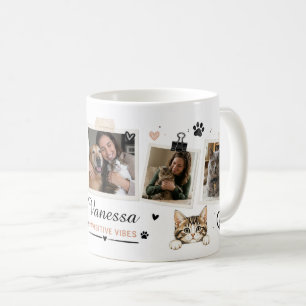 Personalised Pet Photo Collage Custom Name Coffee Mug