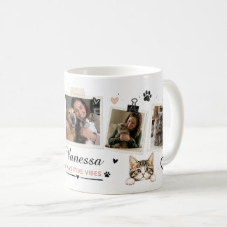 Personalised Pet Photo Collage Custom Name   Coffee Mug