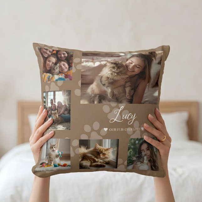 Personalised Pet Photo Collage Memory Keepsake  Cushion (Creator Uploaded)