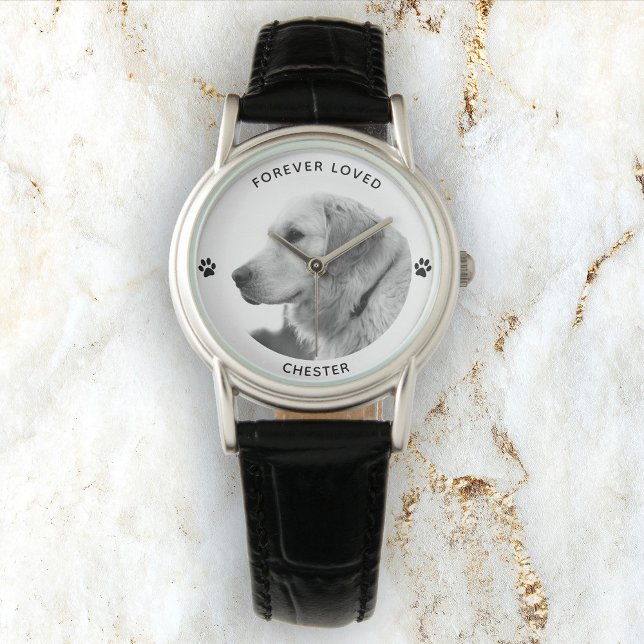 Personalised Pet Photo Custom Caption Dog Paw Watch (Creator Uploaded)