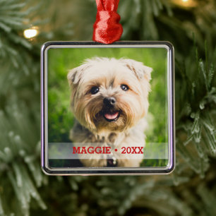 Personalised Pet Photo Cute Special Christmas Tree Metal Tree Decoration
