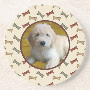 Personalised Pet Photo Dog Bone Custom Picture Coaster