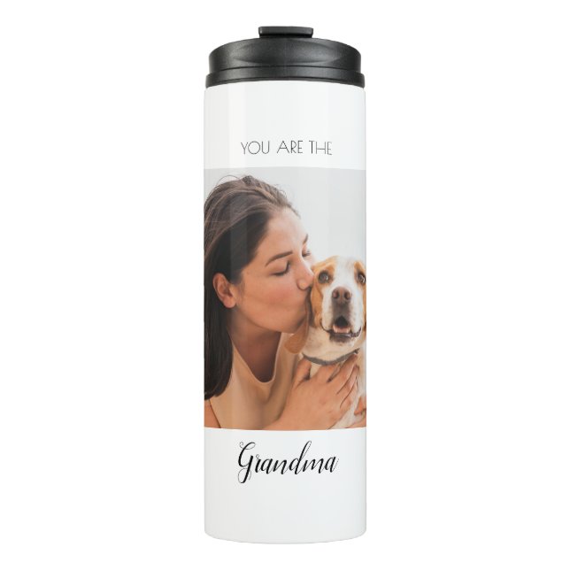 Personalised Pet Photo Dog Grandma Mother's Day Thermal Tumbler (Front)