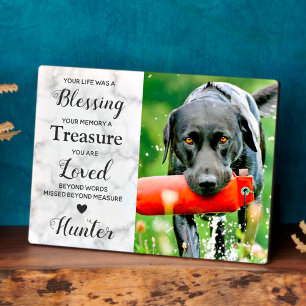 Personalised Pet Photo Dog Keepsake Memorial Plaque