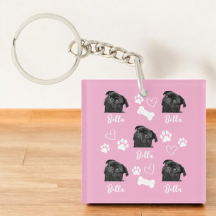 Personalised Pet Photo Dog Lover Instagram Key Ring
