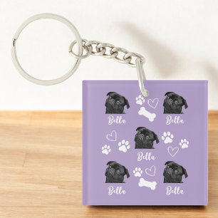Personalised Pet Photo Dog Lover Instagram Key Ring