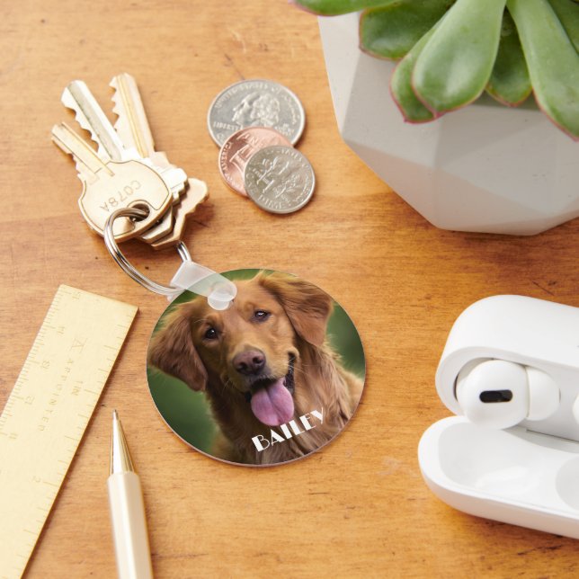 Personalised Pet Photo Dog Lover Keepsake  Key Ring (Desk)