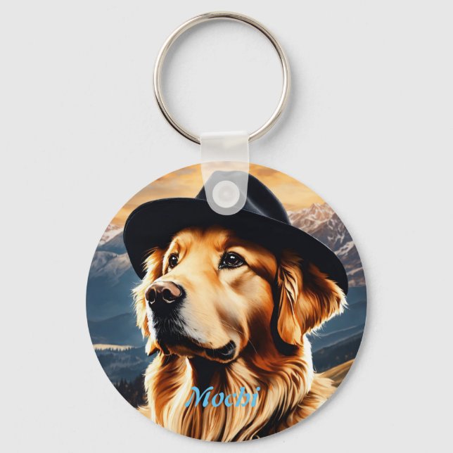 Personalised Pet Photo Dog Lover Keepsake Keychain (Front)