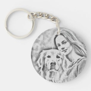 Personalised Pet Photo Dog Lover Keepsake Keychain