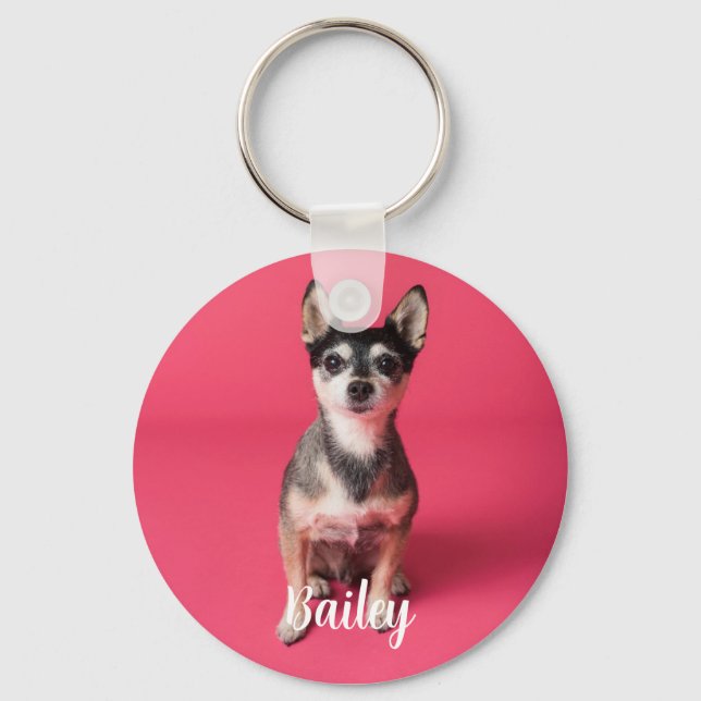 Personalised Pet Photo Dog Lover, Pet Photo Gifts Key Ring (Front)