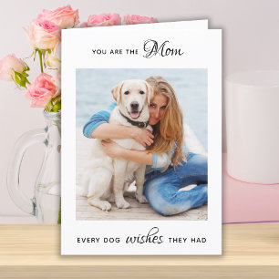 Personalised Pet Photo Dog Mum Mother's Day Holiday Card