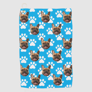 Personalised Pet Photo Face Gift For Golfer Custom Golf Towel