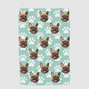 Personalised Pet Photo Face Gift For Golfer Custom Golf Towel