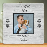 Personalised Pet Photo Father's Day Dog Dad Plaque<br><div class="desc">"You are the Dad every dog wishes they had." ! This Fathers Day give Dad a cute personalised pet photo plaque from his best friend. Personalise with the dog's name & favourite photo. This dog dad fathers day plaque will be a favourite of all dog dads and dog lovers !...</div>