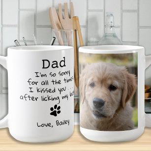 Personalised Pet Photo Funny Dog Dad Fathers Day  Coffee Mug