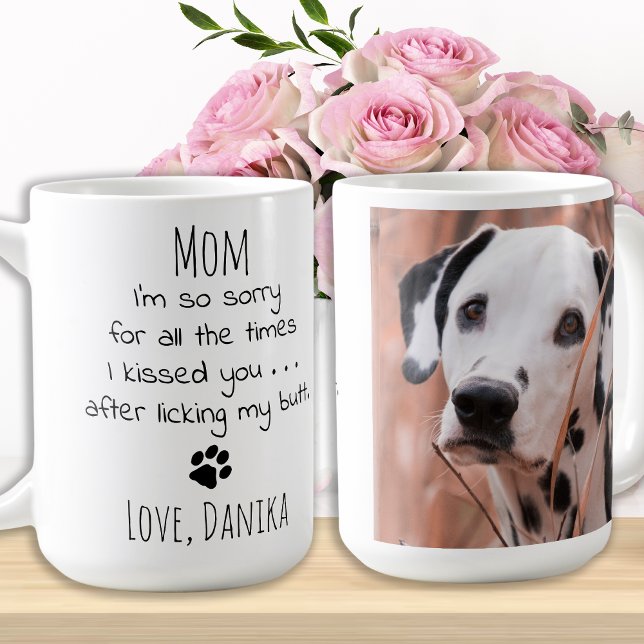 Personalised Pet Photo Funny Dog Mum Coffee Mug (Creator Uploaded)