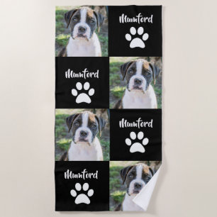 Personalised Pet Photo Gift, Dog Photo Beach Towel