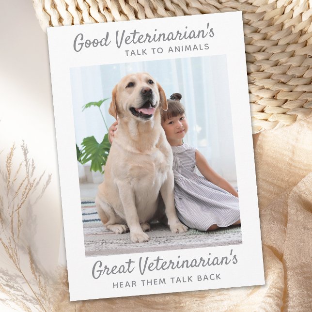 Personalised Pet Photo Great Veterinarian Thank You Card (Creator Uploaded)