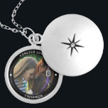 Personalised Pet Photo Horse Equestrian Name Star Locket Necklace<br><div class="desc">Your Custom Name and caption in minimal modern typography surrounding a favourite photo of your beloved horse. This neckalce will be a perfect memory keepsake for years to come.</div>