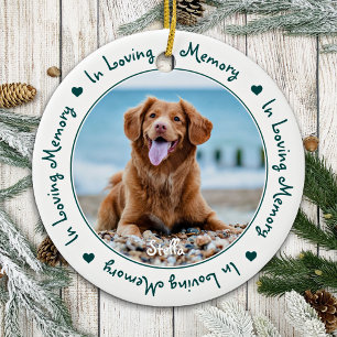 Personalised Pet Photo In Loving Memory Ceramic Tree Decoration
