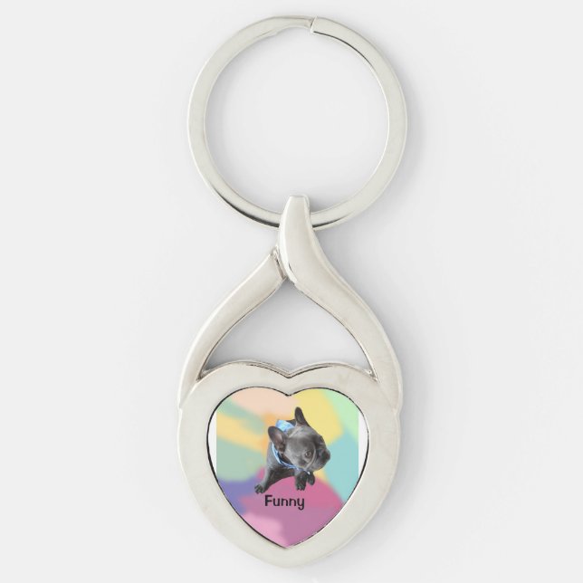 Personalised Pet Photo Keepsake Dog Lover Keychain (Front)