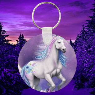 Personalised Pet Photo Keychain Dog Unicorn Lover