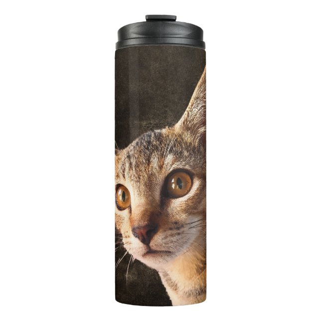 Personalised Pet Photo Kitten Cat Dog Template Thermal Tumbler (Front)