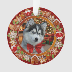 Personalised Pet Photo "Love" Gold Glitter Ornament