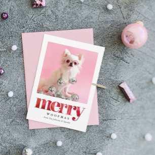 Personalised Pet Photo   Merry Woofmas Holiday Card