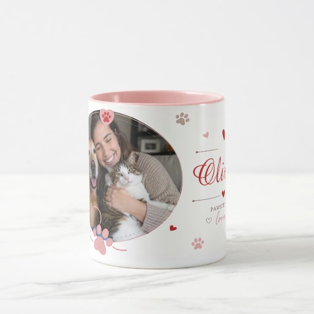 Personalised Pet Photo Mug Gift | Custom Name (Center)