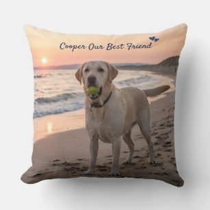 Personalised Pet Photo Pillow with Name - 20 x 20