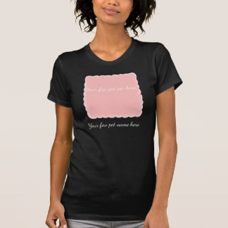 Personalised Pet Photo Pink Scalloped Frame T-Shirt
