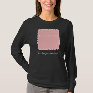 Personalised Pet Photo Pink Scalloped Frame T-Shirt