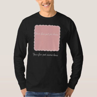 Personalised Pet Photo Pink Scalloped Frame T-Shirt