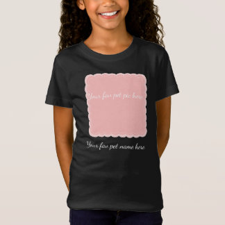 Personalised Pet Photo Pink Scalloped Frame T-Shirt