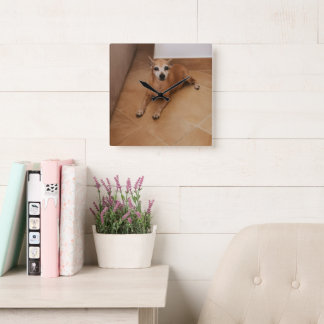 Personalised Pet Photo  Square Wall Clock