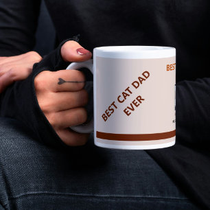 Personalised Pet Photo Text Fun Best Gift For Dad  Large Coffee Mug
