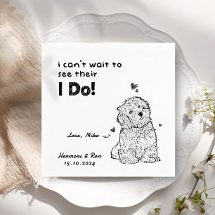 Personalised Pet Photo Thank You Dog Wedding Napkin