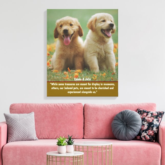 Personalised Pet Photo Wall Art for Dog Lovers, Me (Insitu(LivingRoom))