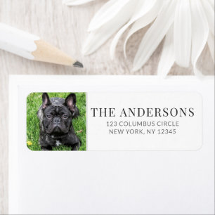 Personalised Pet Photo White Return Address 