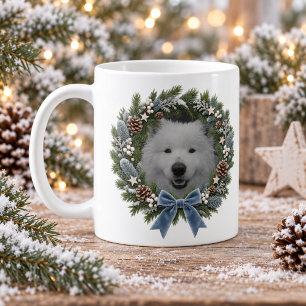 Personalised Pet Photo Winter Woodland Christmas Coffee Mug