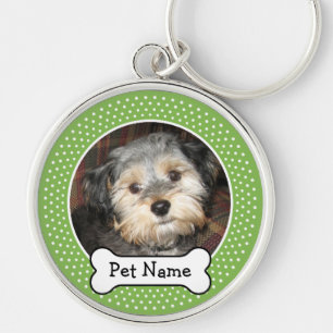 Personalised Pet Photo with Dog Bone Key Ring