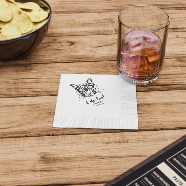 Personalised Pet Portrait Cocktail Napkins  (These custom napkins are a must-have for any special wedding occasion.)