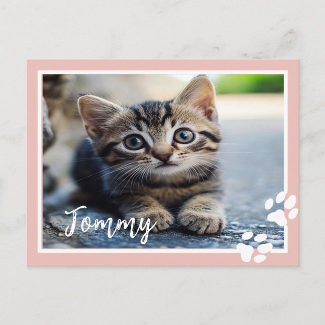 Personalised Pet Postcard with Custom Photo & Name (Front)