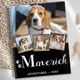 Personalised Pet Puppy Dog Monogram Name 5 Photo Planner