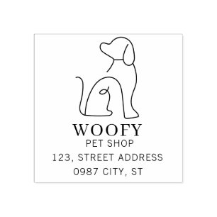 Personalised Pet Shop Address Rubber Stamp
