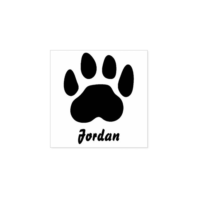 Personalised Pet Signature Paw Print Rubber Stamp (Imprint)