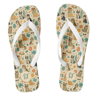 Personalised Pet Summer with Custom Initials Flip Flops