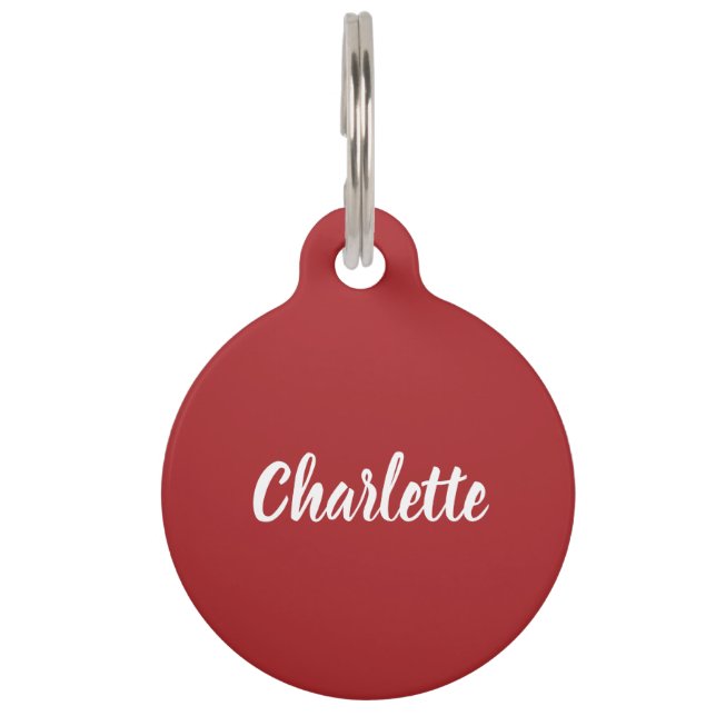 Personalised Pet Tag, Cat and Dog ID Tag (Front)