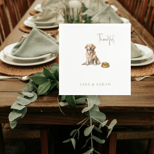 Personalised Pet Thanksgiving Funny Cocktail Napkin